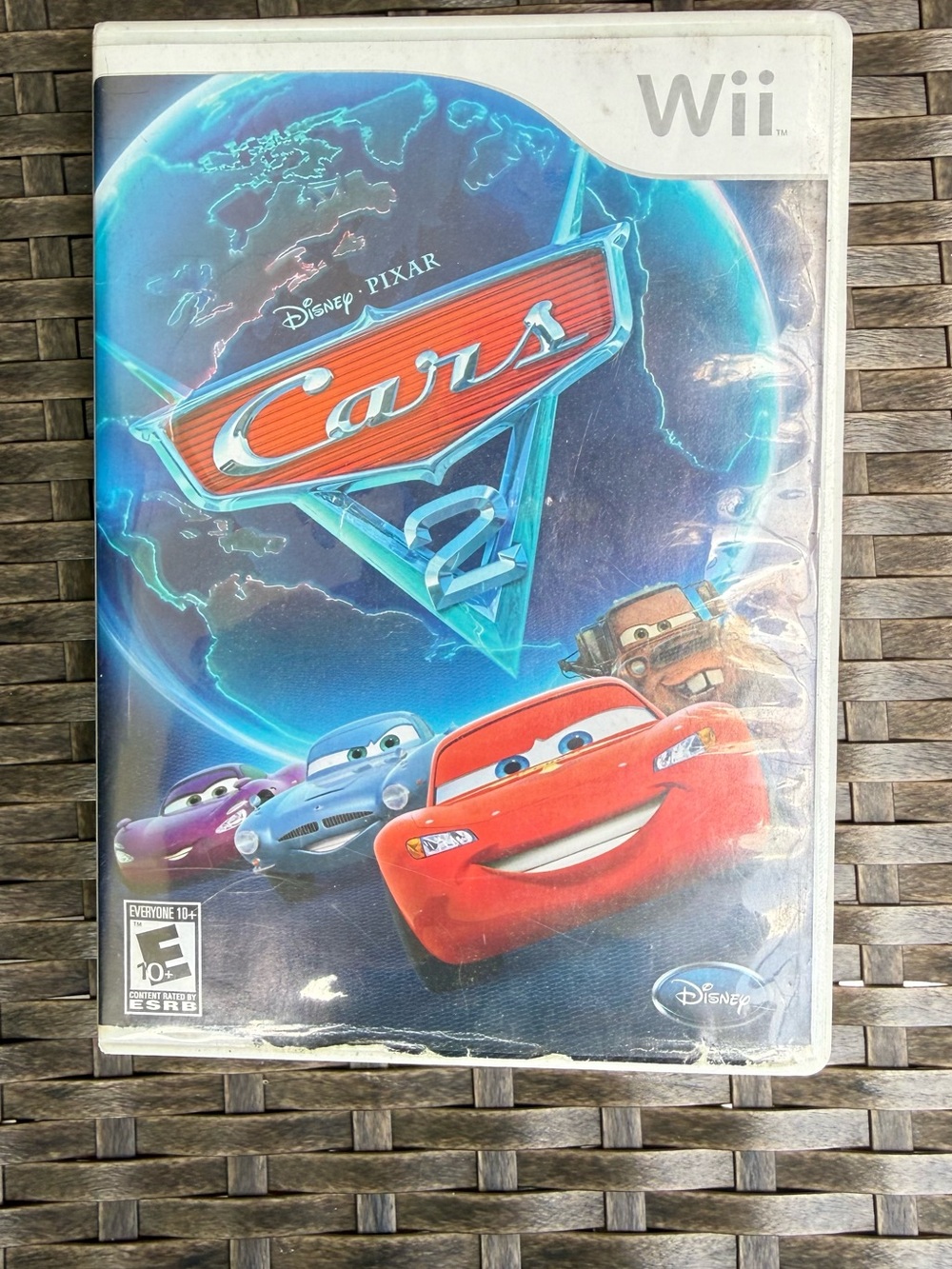 Disney Cars 2 Back Cover - Red, Green, White, Yellow